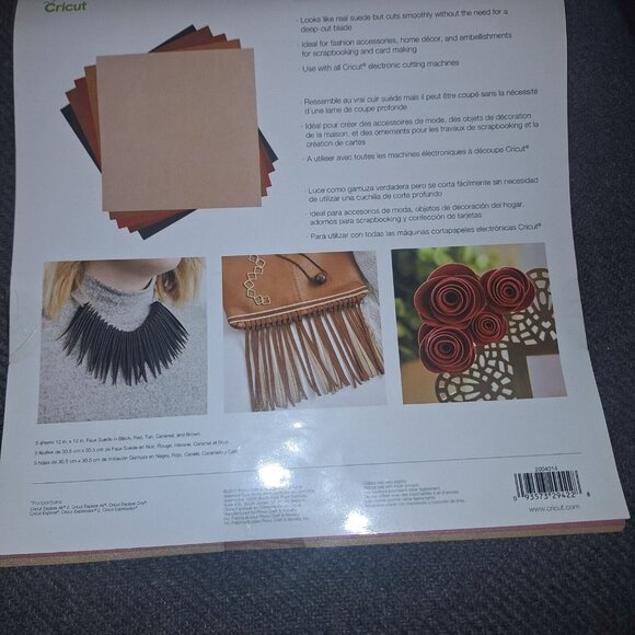 Cricut Faux Suede Sampler Rustic Mustard 12x12 Inch Sheets DIY Craft Material - Picture 2 of 2